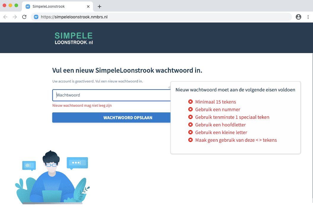 website-ww Nmbrs inlog
