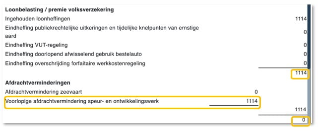 Afdrachtberekening WBSO